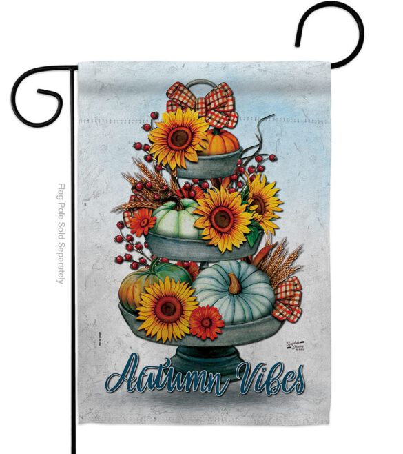 Autumn Vibes - Harvest Autumn Fall Vertical Impressions Decorative Flags HG130418 Made In USA - Image 2