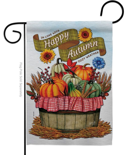 Cozy Autumn - Harvest Autumn Fall Vertical Impressions Decorative Flags HG130420 Made In USA