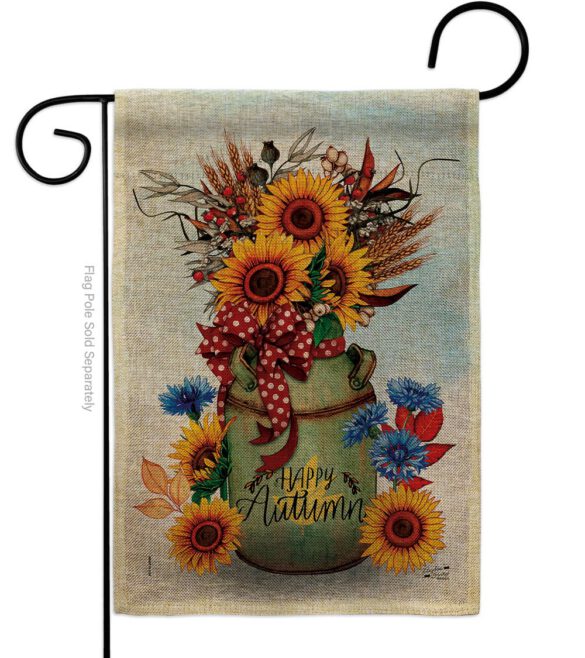 Autumn Milkcan - Harvest Autumn Fall Vertical Impressions Decorative Flags HG130421 Made In USA - Image 23