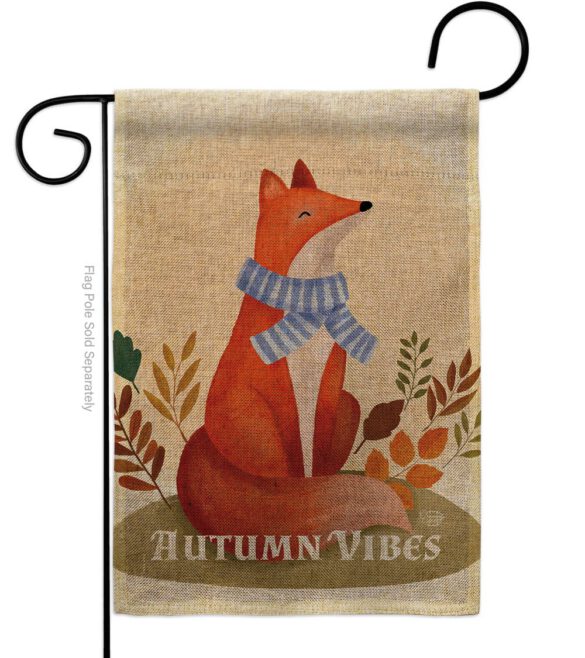 Autumn Fox - Harvest Autumn Fall Vertical Impressions Decorative Flags HG130426 Made In USA - Image 23