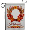 Harvest Wreath - Harvest & Autumn Fall Vertical Impressions Decorative Flags HG137111 Made In USA