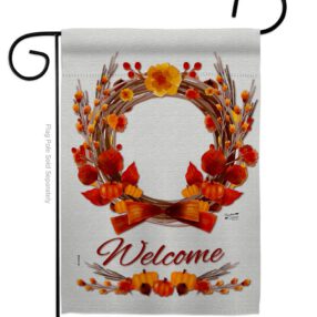 Harvest Wreath - Harvest & Autumn Fall Vertical Impressions Decorative Flags HG137111 Made In USA