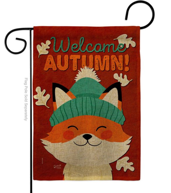 Autumn Foxy - Harvest & Autumn Fall Vertical Impressions Decorative Flags HG137608 Made In USA - Image 14