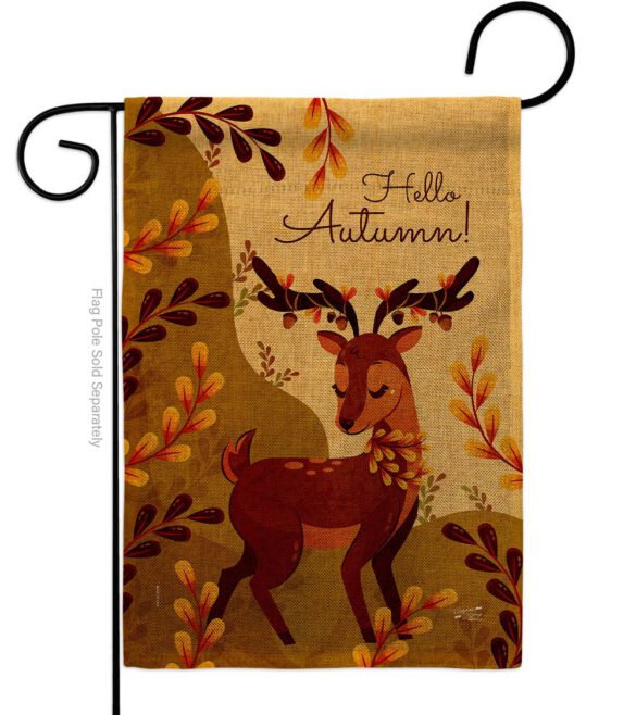 Autumn Deer - Harvest & Autumn Fall Vertical Impressions Decorative Flags HG137626 Made In USA - Image 14