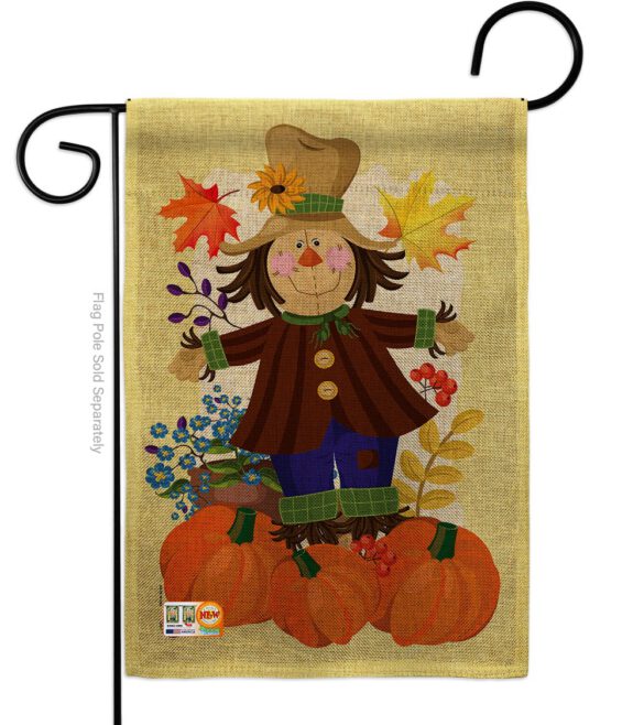 Autumn Scarecrow - Harvest & Autumn Fall Vertical Impressions Decorative Flags HG192120 Made In USA - Image 9