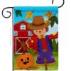 Harvest Scarecrow  - Harvest & Autumn Fall Vertical Impressions Decorative Flags HG192231 Made In USA