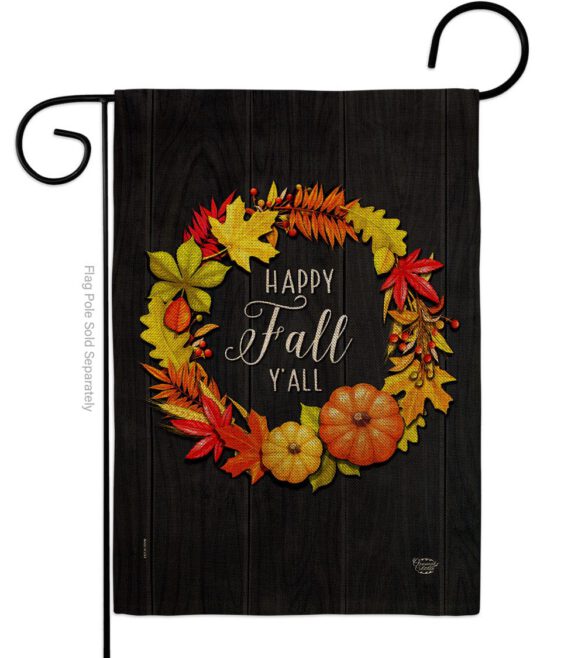 Fall Wreath - Harvest & Autumn Fall Vertical Impressions Decorative Flags HG192630 Made In USA - Image 11