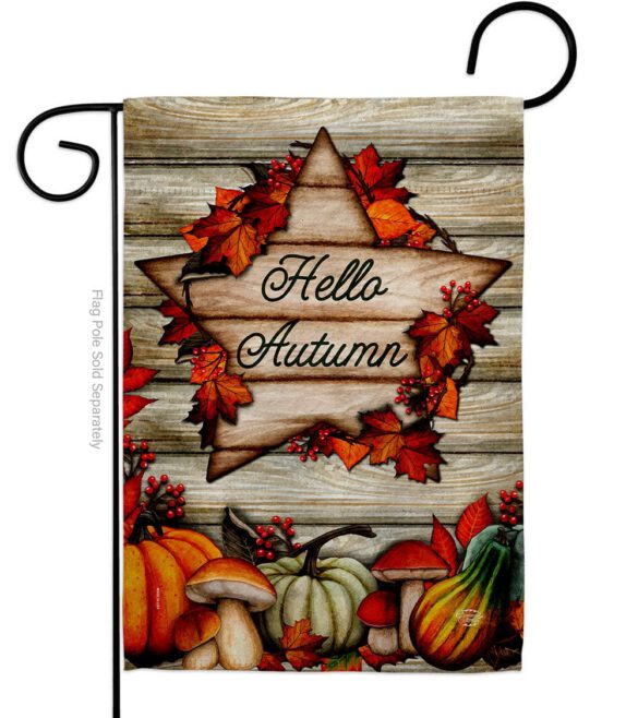 Autumn Farmhouse - Harvest & Autumn Fall Vertical Impressions Decorative Flags HG192704 Made In USA - Image 2