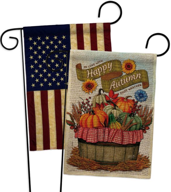 Cozy Autumn - Harvest Autumn Fall Vertical Impressions Decorative Flags HG130420 Made In USA - Image 28