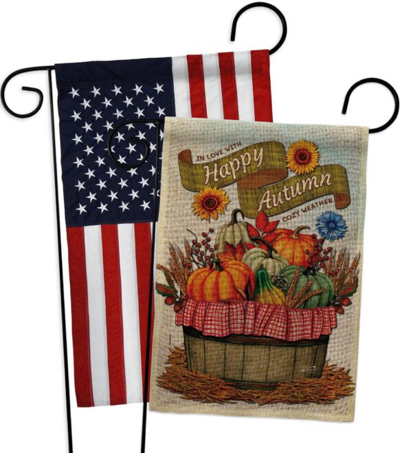 Cozy Autumn - Harvest Autumn Fall Vertical Impressions Decorative Flags HG130420 Made In USA - Image 30