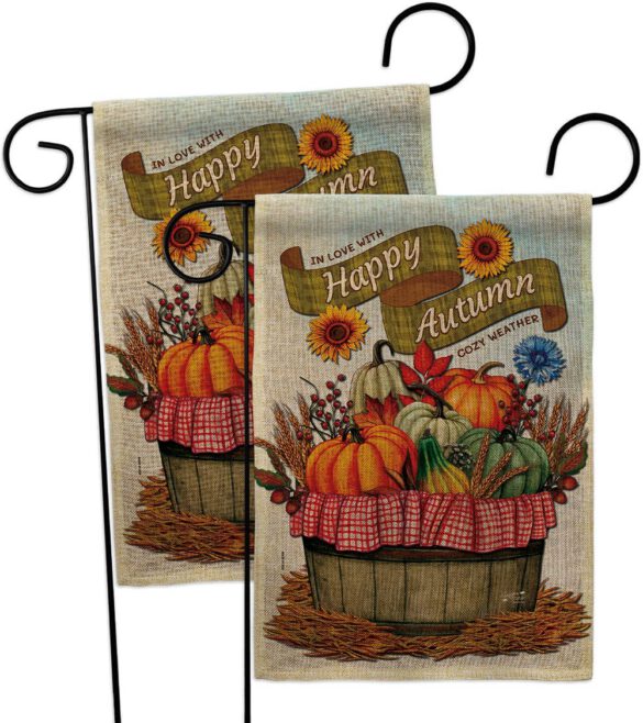 Cozy Autumn - Harvest Autumn Fall Vertical Impressions Decorative Flags HG130420 Made In USA - Image 32
