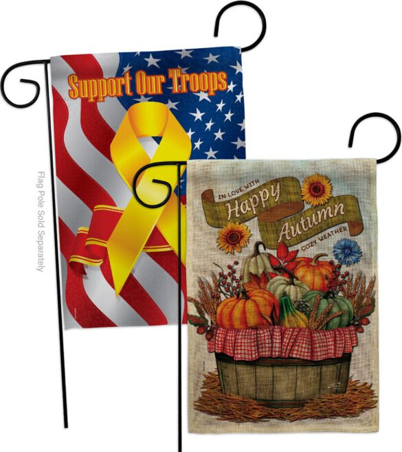 Cozy Autumn - Harvest Autumn Fall Vertical Impressions Decorative Flags HG130420 Made In USA - Image 34