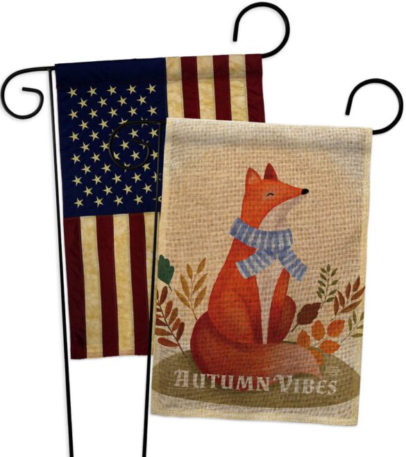 Autumn Fox - Harvest Autumn Fall Vertical Impressions Decorative Flags HG130426 Made In USA - Image 29