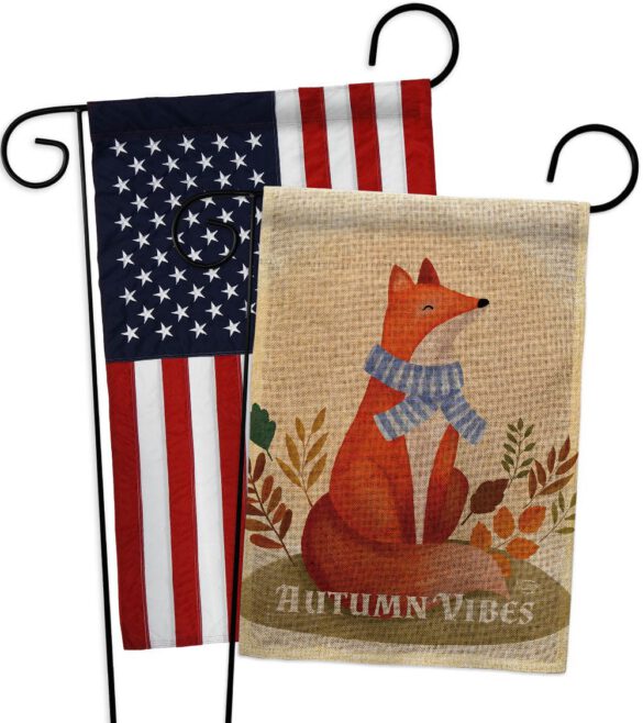 Autumn Fox - Harvest Autumn Fall Vertical Impressions Decorative Flags HG130426 Made In USA - Image 31