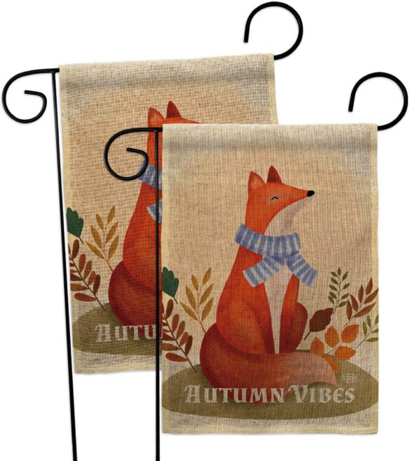 Autumn Fox - Harvest Autumn Fall Vertical Impressions Decorative Flags HG130426 Made In USA - Image 33