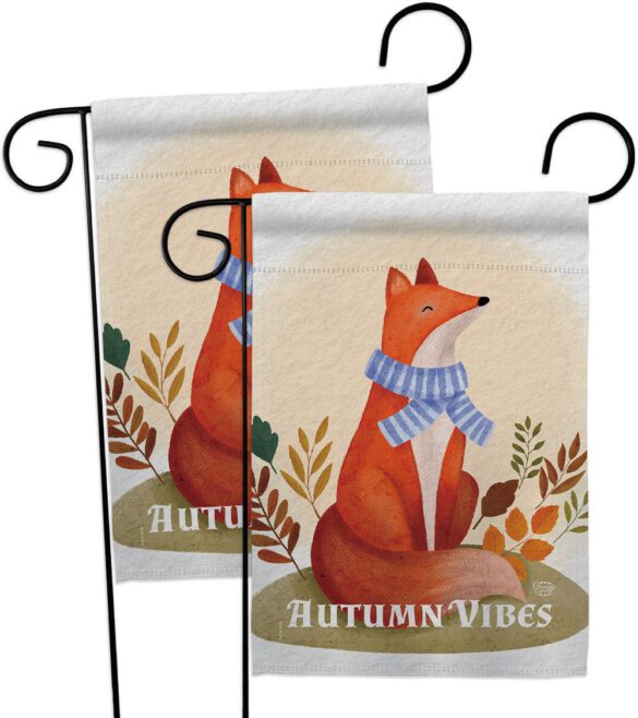 Autumn Fox - Harvest Autumn Fall Vertical Impressions Decorative Flags HG130426 Made In USA - Image 12