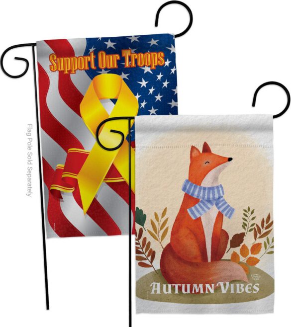 Autumn Fox - Harvest Autumn Fall Vertical Impressions Decorative Flags HG130426 Made In USA - Image 14