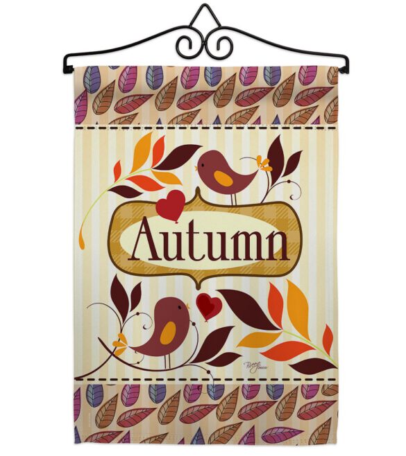 Birds Autumn - Harvest & Autumn Fall Vertical Impressions Decorative Flags HG113003 Made In USA - Image 7