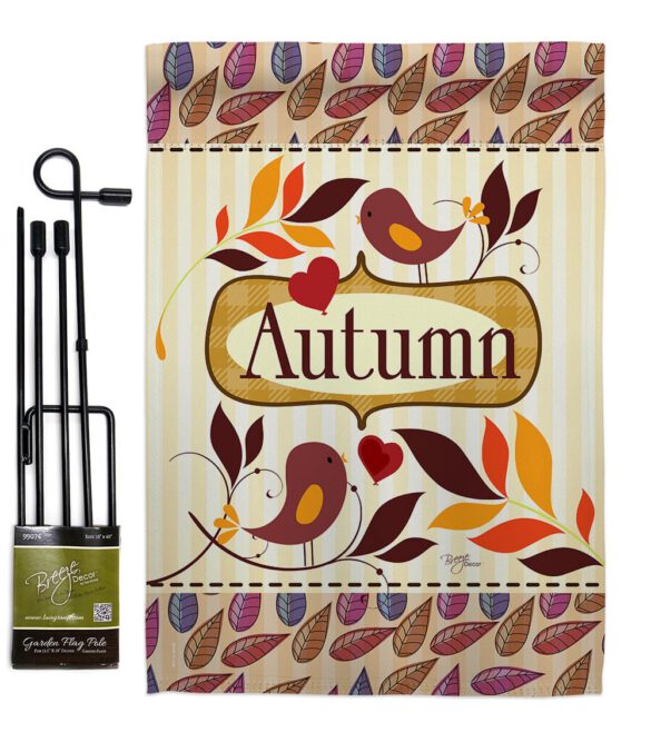 Birds Autumn - Harvest & Autumn Fall Vertical Impressions Decorative Flags HG113003 Made In USA - Image 4