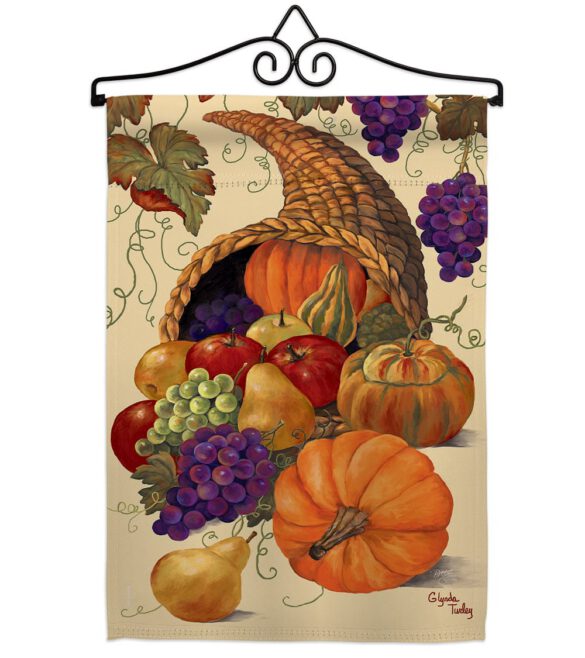 Cornucopia - Harvest & Autumn Fall Vertical Impressions Decorative Flags HG113041 Made In USA - Image 7