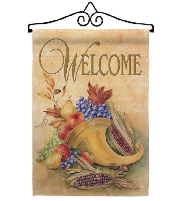 Autumn Cornucopia - Harvest & Autumn Fall Vertical Impressions Decorative Flags HG113042 Made In USA - Image 8