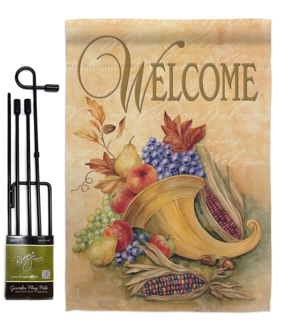 Autumn Cornucopia - Harvest & Autumn Fall Vertical Impressions Decorative Flags HG113042 Made In USA - Image 5
