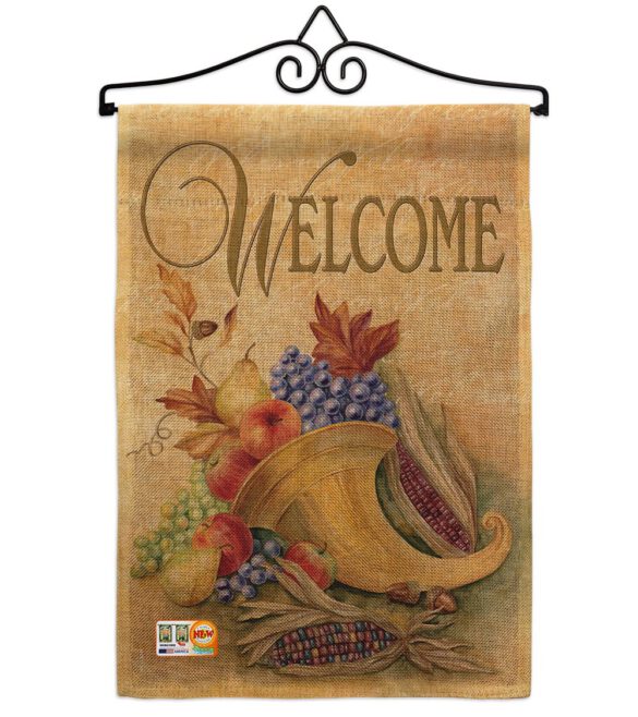 Autumn Cornucopia - Harvest & Autumn Fall Vertical Impressions Decorative Flags HG113042 Made In USA - Image 11