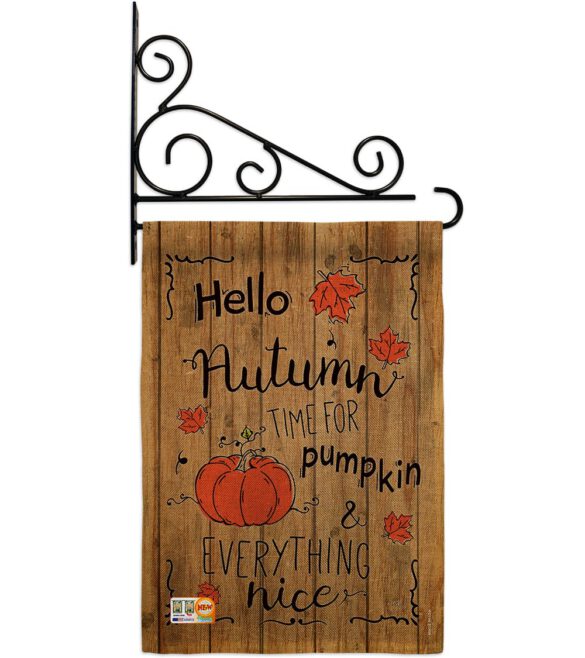 Hello Autumn Time for Pumpkin - Harvest & Autumn Fall Vertical Impressions Decorative Flags HG113064 Made In USA - Image 12