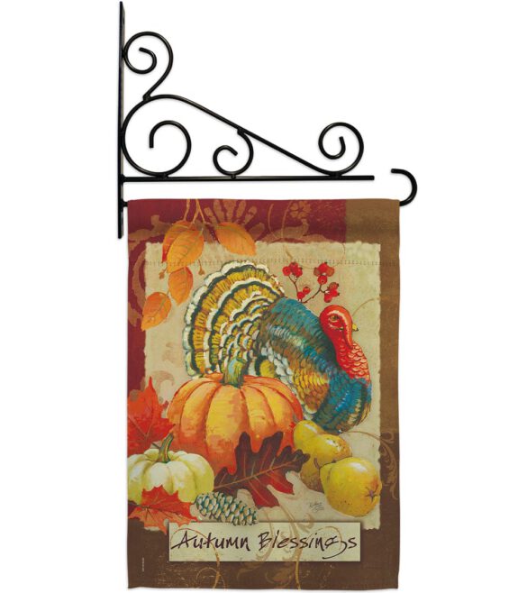 Autumn Blessings Turkey - Harvest & Autumn Fall Vertical Impressions Decorative Flags HG113070 Made In USA - Image 12