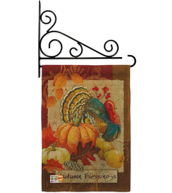 Autumn Blessings Turkey - Harvest & Autumn Fall Vertical Impressions Decorative Flags HG113070 Made In USA - Image 13