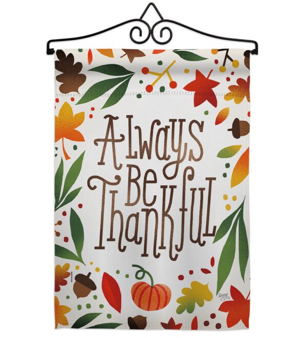 Always Be Thankful - Harvest & Autumn Fall Vertical Impressions Decorative Flags HG113074 Made In USA - Image 8