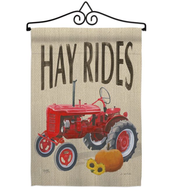 Hay Rides - Harvest & Autumn Fall Vertical Impressions Decorative Flags HG113075 Made In USA - Image 7