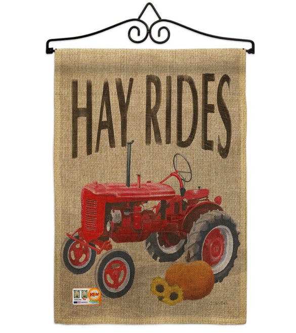 Hay Rides - Harvest & Autumn Fall Vertical Impressions Decorative Flags HG113075 Made In USA - Image 10
