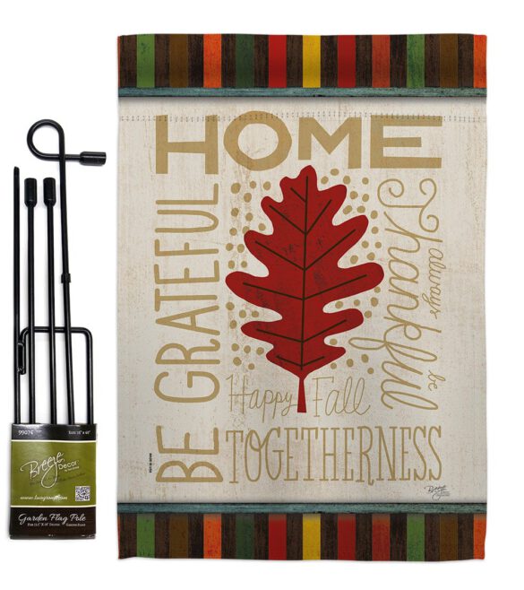 Home Be Grateful - Harvest & Autumn Fall Vertical Impressions Decorative Flags HG113079 Made In USA - Image 4