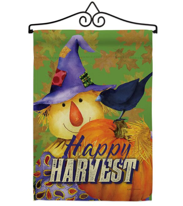 Happy Harvest Scarecrow - Harvest & Autumn Fall Vertical Impressions Decorative Flags HG113080 Made In USA - Image 7