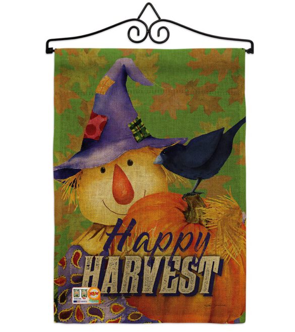 Happy Harvest Scarecrow - Harvest & Autumn Fall Vertical Impressions Decorative Flags HG113080 Made In USA - Image 10