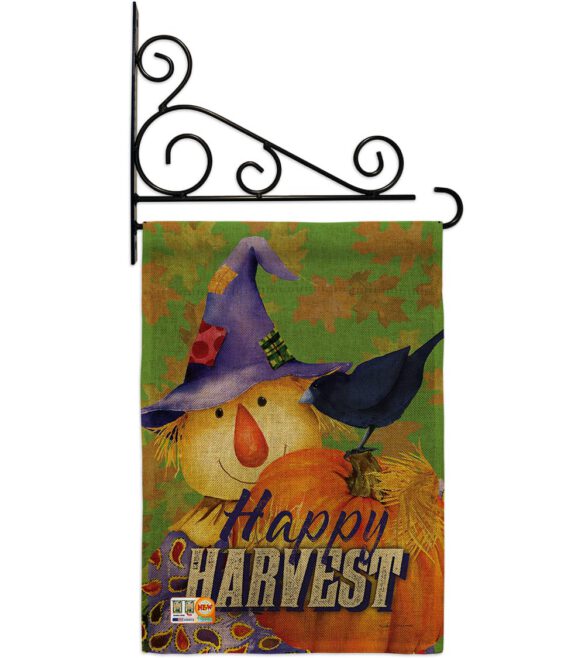 Happy Harvest Scarecrow - Harvest & Autumn Fall Vertical Impressions Decorative Flags HG113080 Made In USA - Image 12