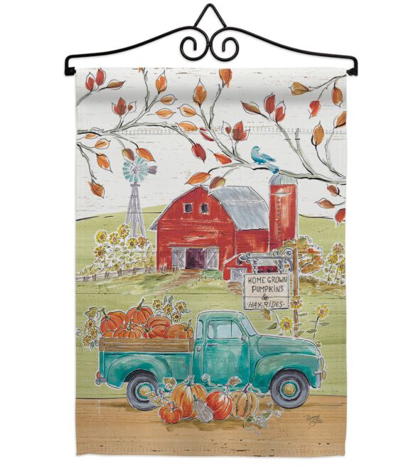 Home Grow Farm - Harvest & Autumn Fall Vertical Impressions Decorative Flags HG113092 Made In USA - Image 7