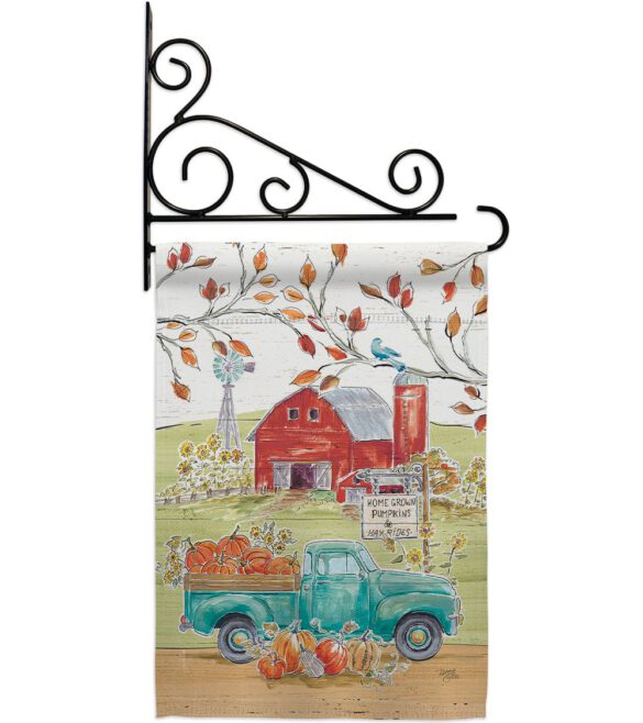 Home Grow Farm - Harvest & Autumn Fall Vertical Impressions Decorative Flags HG113092 Made In USA - Image 8