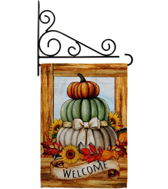 Fall Pumpkin Trio - Harvest & Autumn Fall Vertical Impressions Decorative Flags HG113116 Made In USA - Image 8