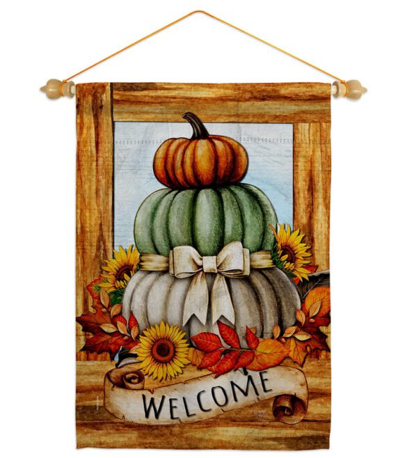 Fall Pumpkin Trio - Harvest & Autumn Fall Vertical Impressions Decorative Flags HG113116 Made In USA - Image 10