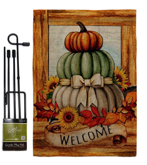 Fall Pumpkin Trio - Harvest & Autumn Fall Vertical Impressions Decorative Flags HG113116 Made In USA - Image 16