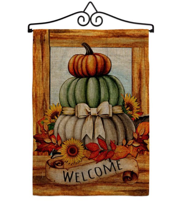 Fall Pumpkin Trio - Harvest & Autumn Fall Vertical Impressions Decorative Flags HG113116 Made In USA - Image 19
