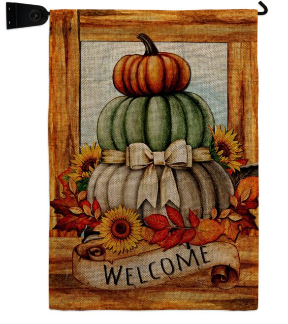 Fall Pumpkin Trio - Harvest & Autumn Fall Vertical Impressions Decorative Flags HG113116 Made In USA - Image 21