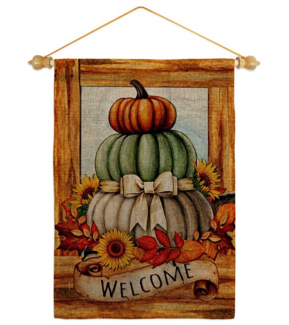 Fall Pumpkin Trio - Harvest & Autumn Fall Vertical Impressions Decorative Flags HG113116 Made In USA - Image 22