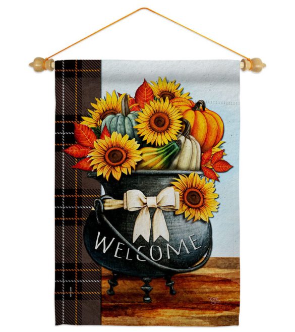 Autumn Fresh Pot - Harvest & Autumn Fall Vertical Impressions Decorative Flags HG113118 Made In USA - Image 11