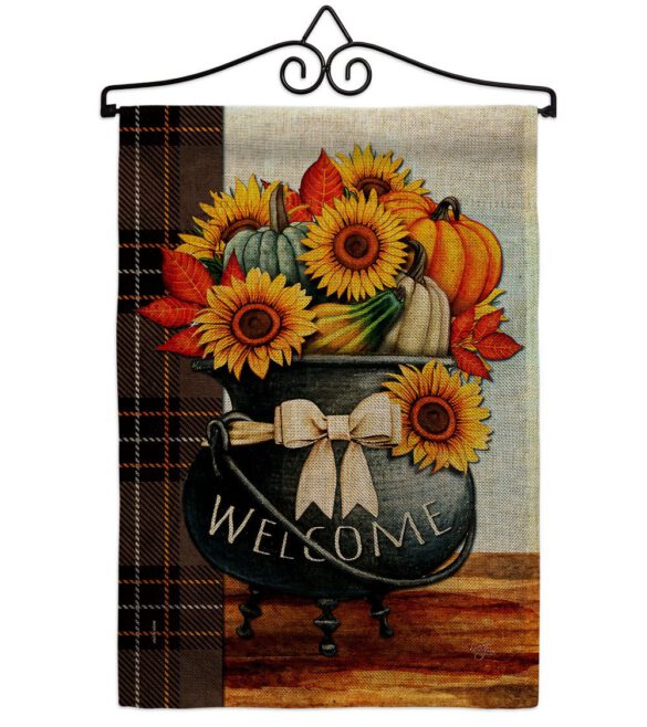 Autumn Fresh Pot - Harvest & Autumn Fall Vertical Impressions Decorative Flags HG113118 Made In USA - Image 20