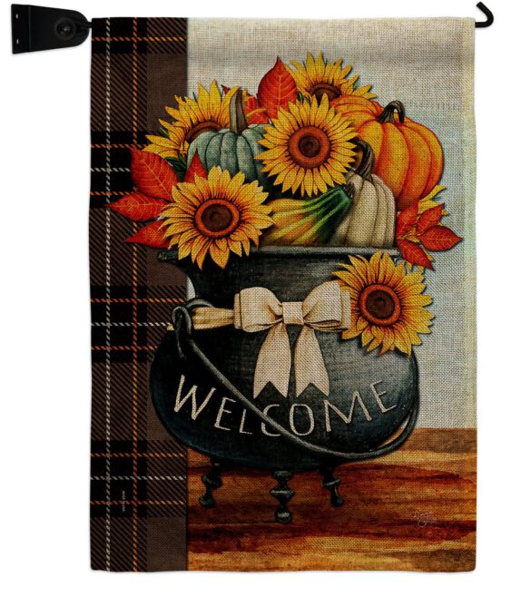 Autumn Fresh Pot - Harvest & Autumn Fall Vertical Impressions Decorative Flags HG113118 Made In USA - Image 22