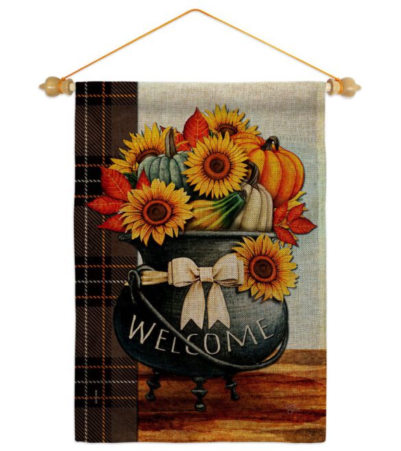 Autumn Fresh Pot - Harvest & Autumn Fall Vertical Impressions Decorative Flags HG113118 Made In USA - Image 23