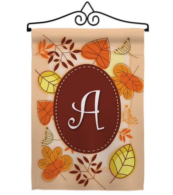 Autumn A Initial - Harvest & Autumn Fall Vertical Impressions Decorative Flags HG130027 Made In USA - Image 8